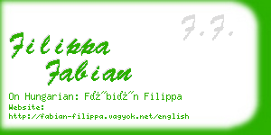 filippa fabian business card